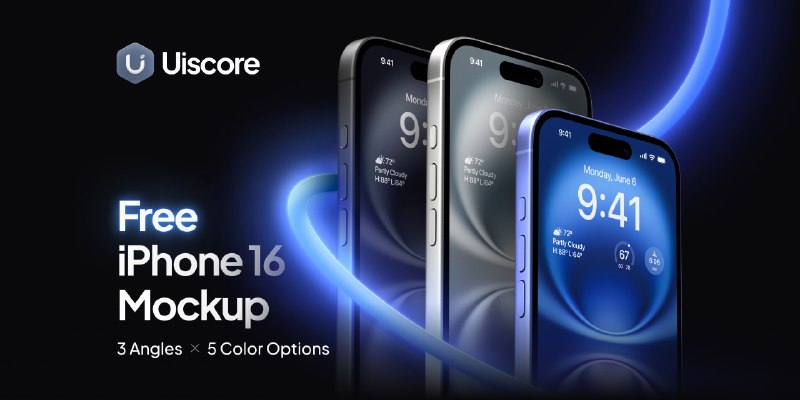 **iPhone 16 Mockups** — набор мокапов.