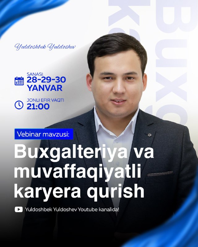 **Do'stlar, buxgalteriya o'rganishni xohlaysizmi yoki karyerangizni …