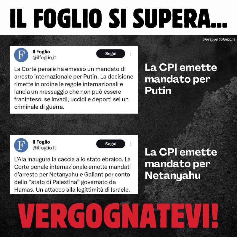 **Doppi standard ne abbiamo? Disonestà intellettuale …