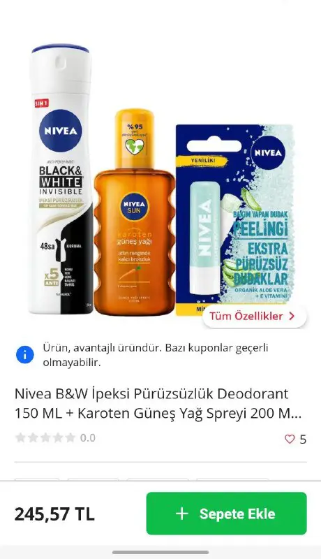 ***🔥*****Nivea B&amp;W İpeksi Pürüzsüzlük Deodorant 150 …