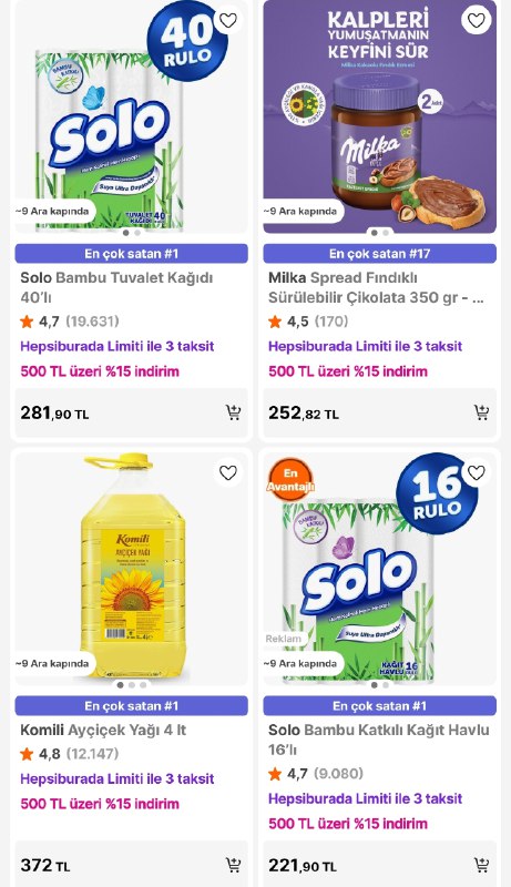 Premium a özel 500 e %15 …