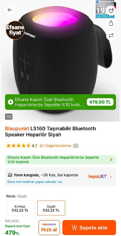 Blaupunkt LS160 Taşınabilir Bluetooth Speaker Hoparlör …