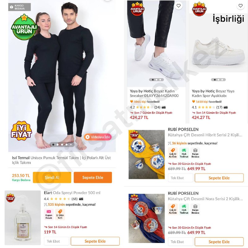 ***?*****Unisex içi Polarlı Termal Takım**