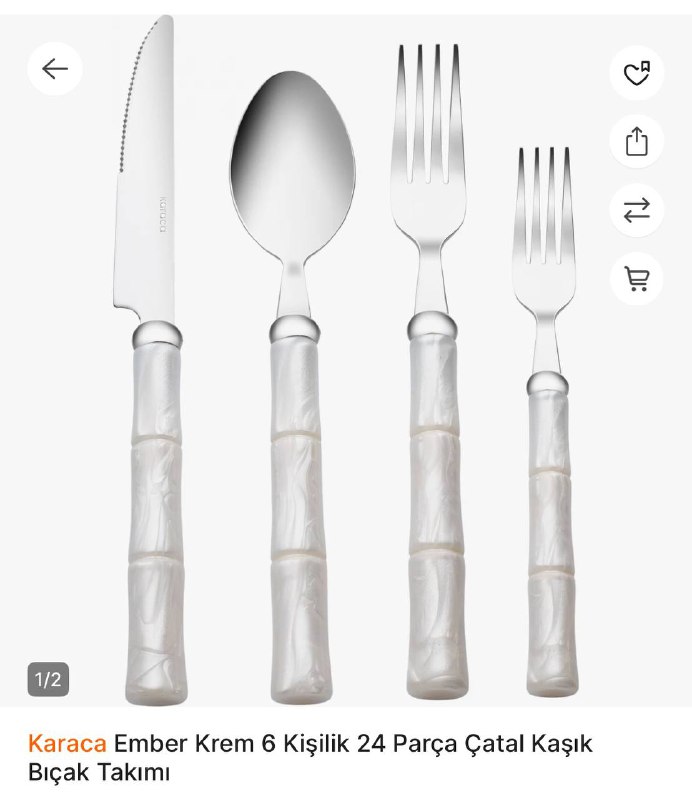 Karaca Ember Krem 6 Kişilik 24 …