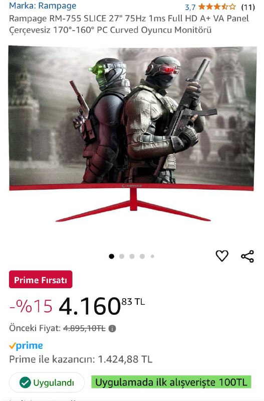 ***📌***Rampage RM-755 SLICE 27" 75Hz 1ms …