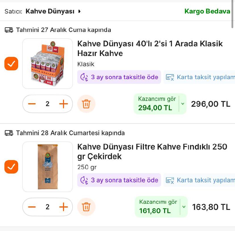 ***🔥*** **Linkteki Kahve Dünyası Ürünlerinde Sepette …