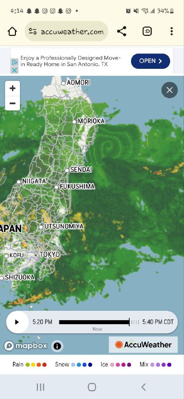 Same storm over Japan