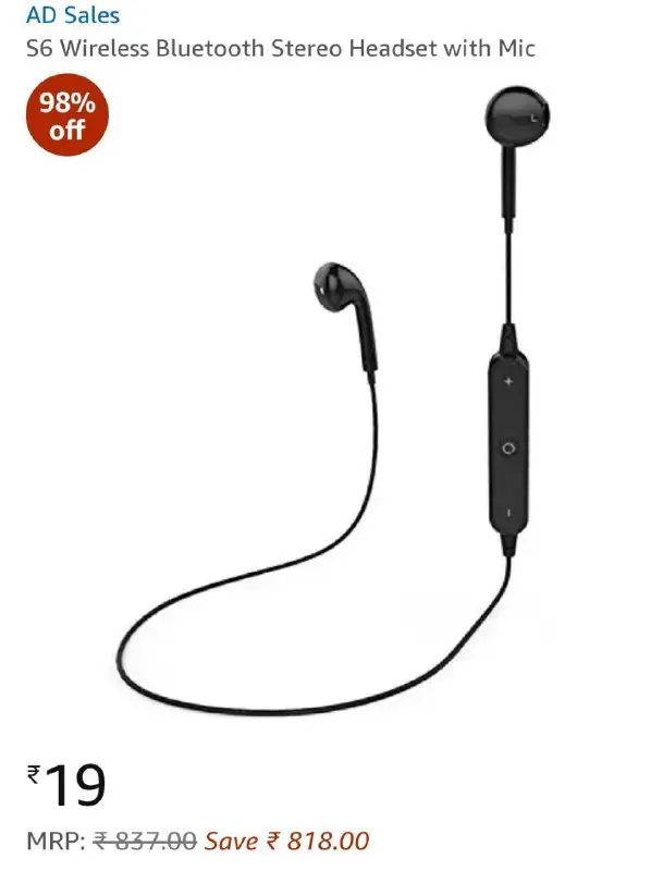 Earphones at Just ₹19