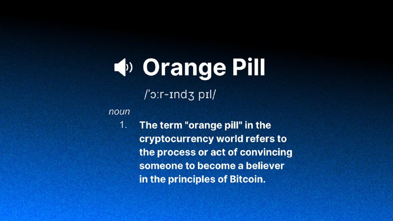 ***🔸*** Orange Pill!