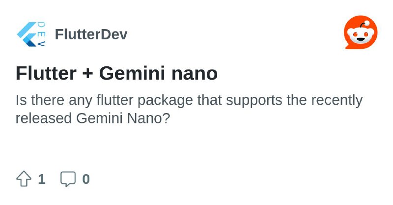 New post on /r/flutterdev subreddit: