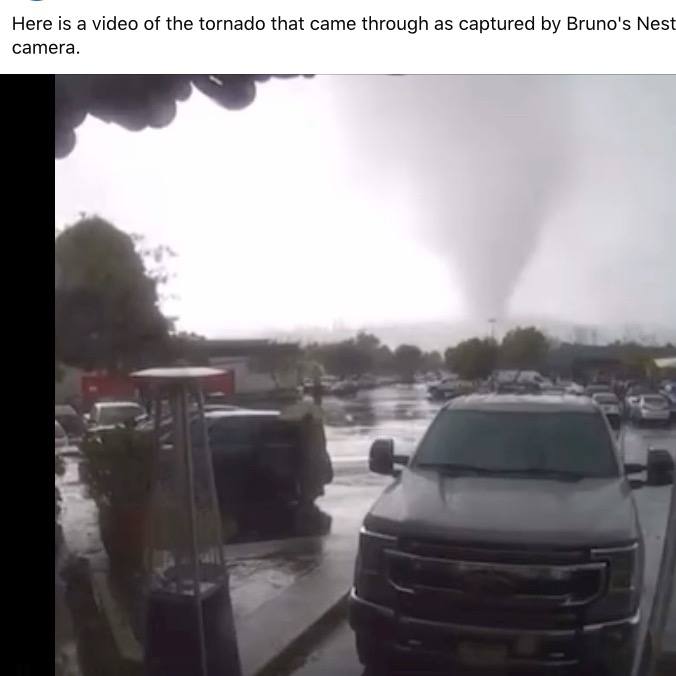 Tornado in Scotts Valley, CA. One …