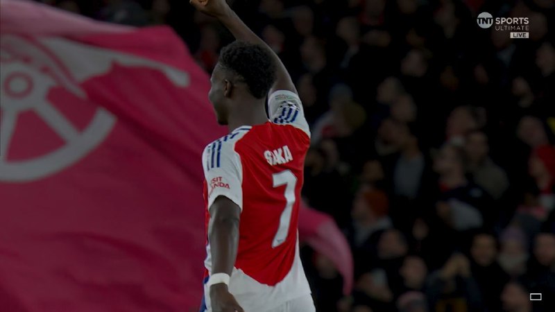 Saka 1-0 vs Monaco by timber.ftbi