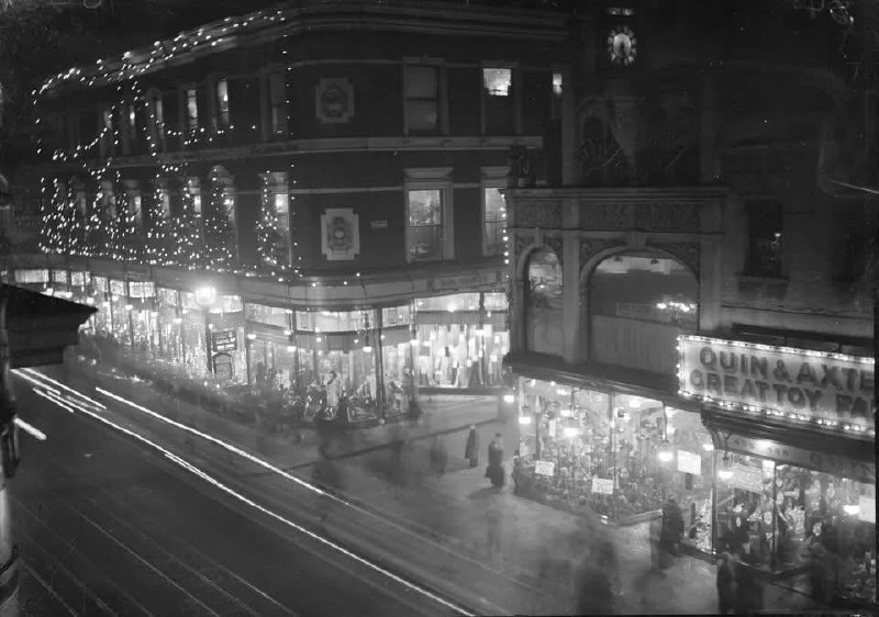 An array of Christmas lights brightening …