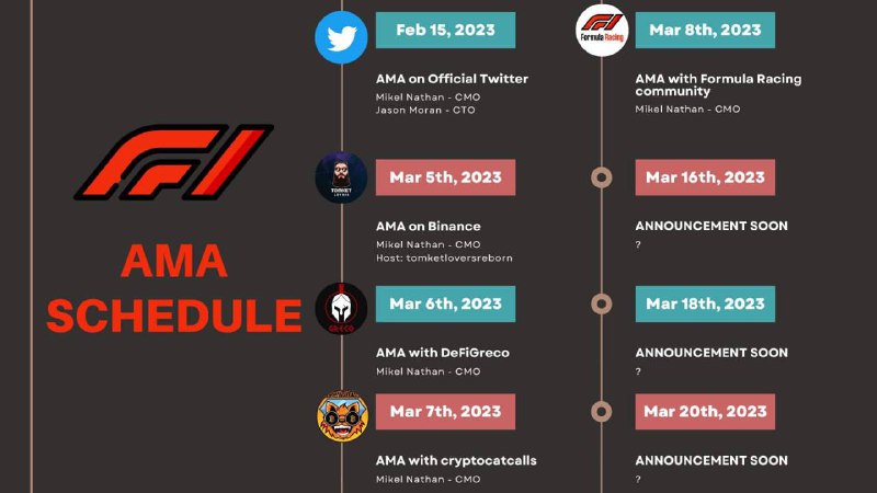 ***?*** AMA SCHEDULE ***?***