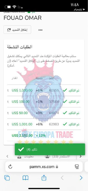 كروبFOXEUROPA (VIP Forex)