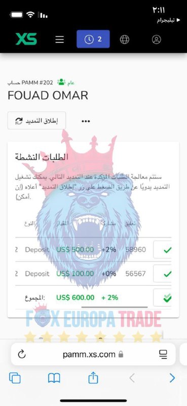 كروبFOXEUROPA (VIP Forex)