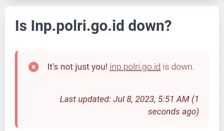 INDONESIA NATIONAL POLICE DOWN