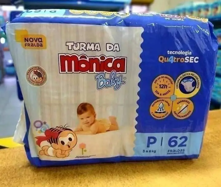 Fralda Turma da Mônica Baby Mega …