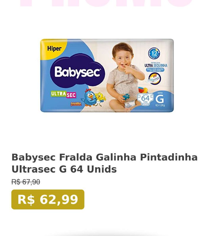 ***✨***Babysec Fralda Galinha Pintadinha Ultrasec G …