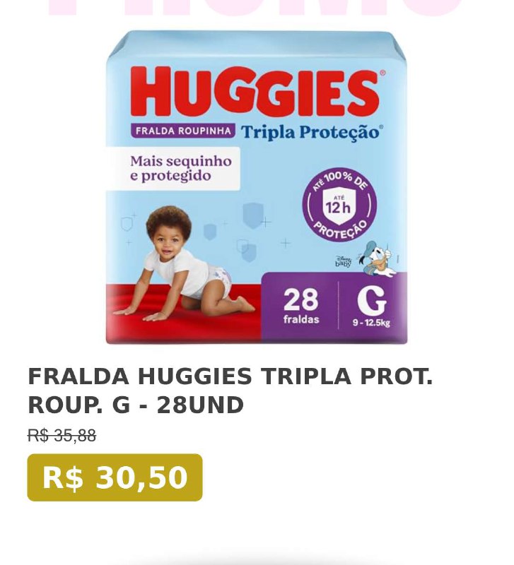 ***✨***FRALDA HUGGIES TRIPLA PROT. ROUP. G …