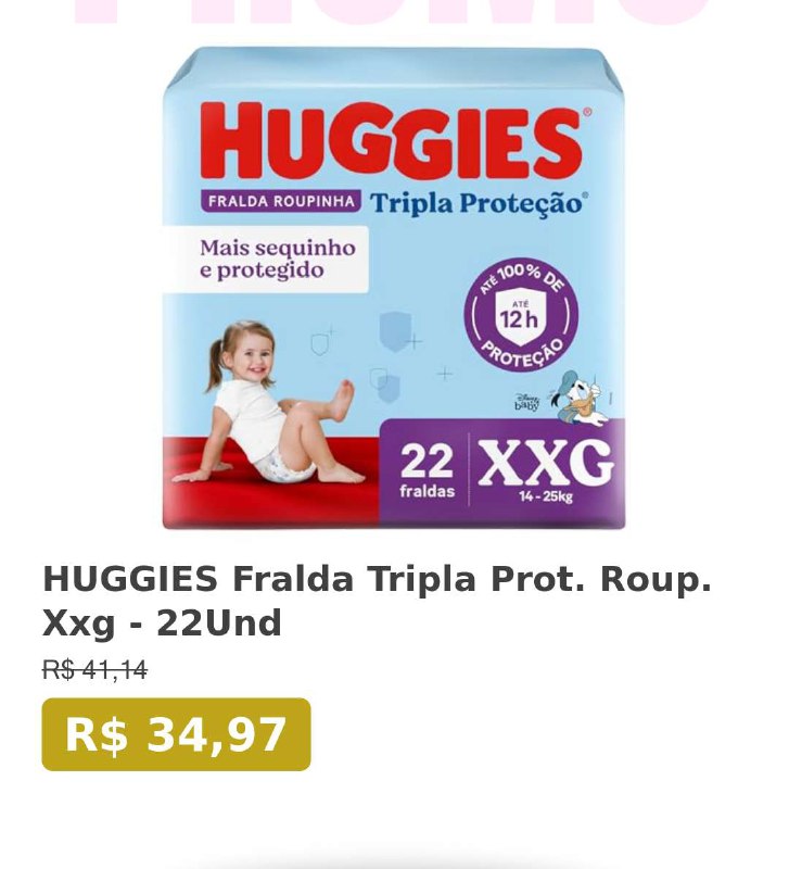 ***✨***HUGGIES Fralda Tripla Prot. Roup. Xxg …