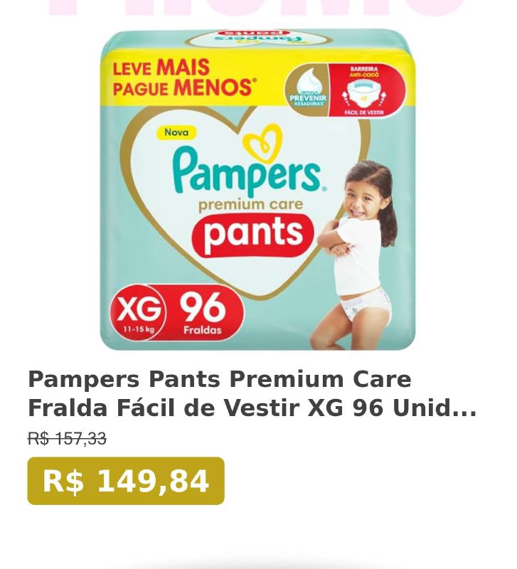 ***✨***Pampers Pants Premium Care Fralda Fácil …