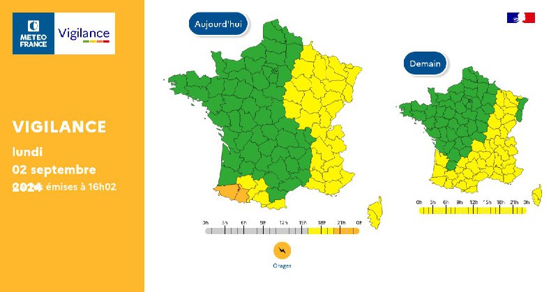 [@VigiMeteofrance](https://t.me/VigiMeteofrance) 02 septembre