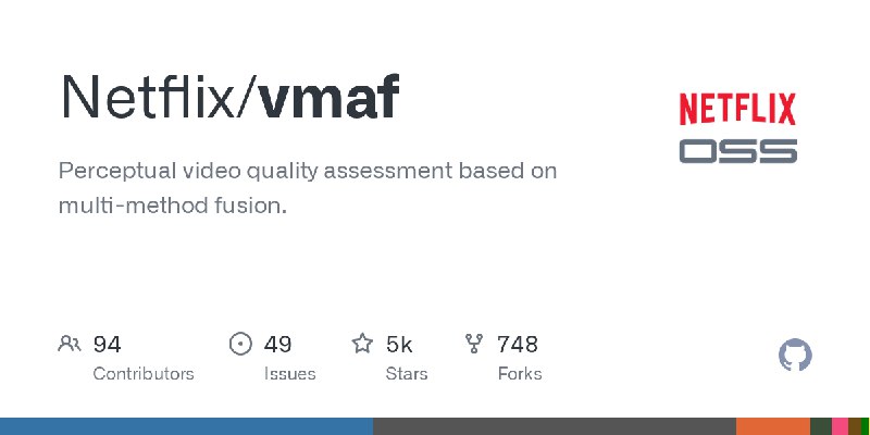 Netflix有一个开源的视频转码质量评估工具 [VMAF](https://github.com/Netflix/vmaf)