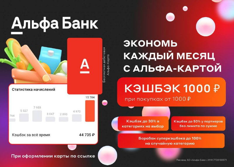 ***⚡️*** Как получить кэшбэк 1000 ₽?