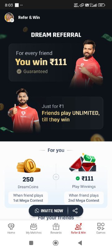 **Dream11 New Offer ***🤑***