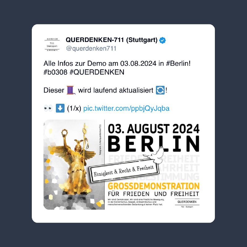 **Alle Infos zur Demo am 03.08.2024 …