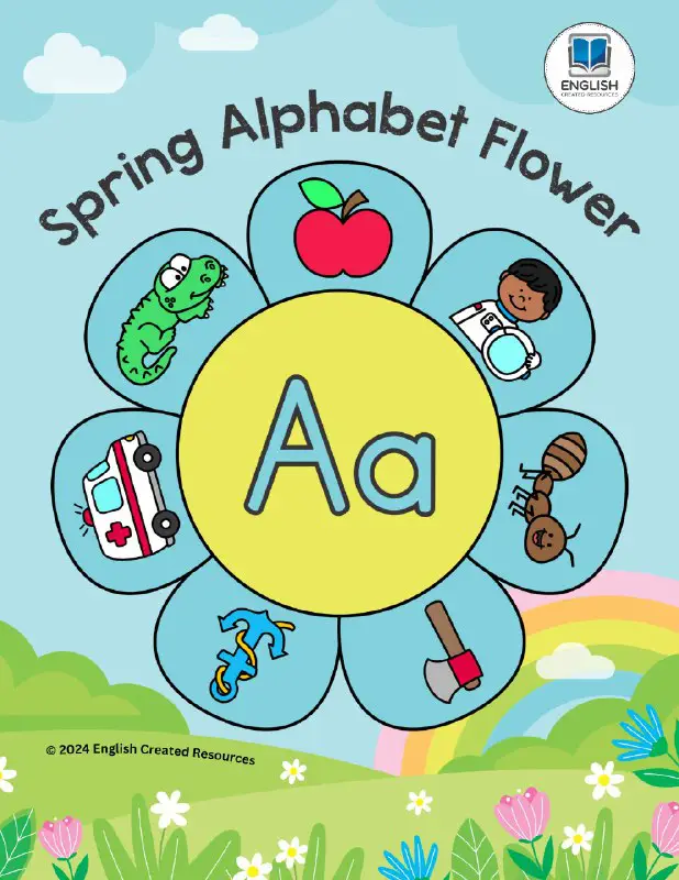 Freebie. Spring Alphabet Flowers