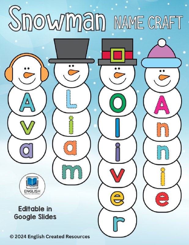 Freebie. Snowman Activities