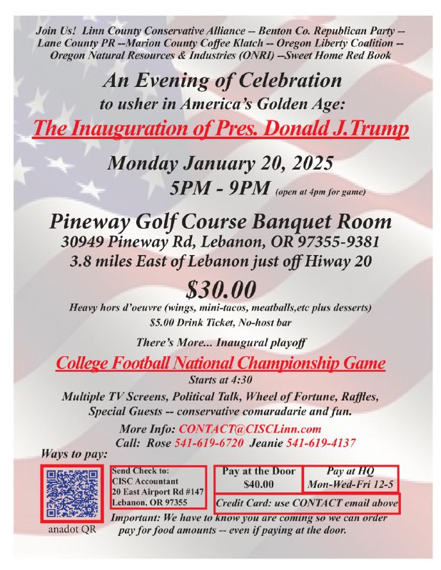 Come Celebrate the Inauguration of President …