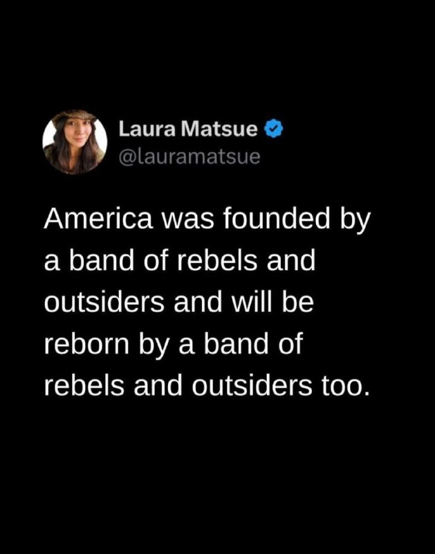 America was founded by rebels and …