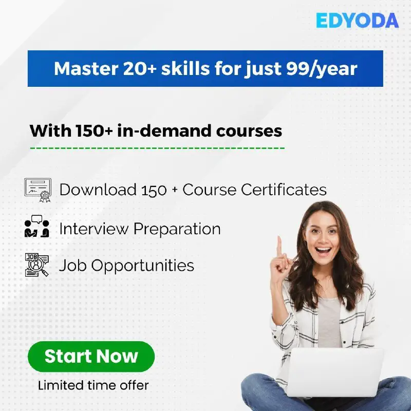 **Master 20+ skills for just 99/Year**