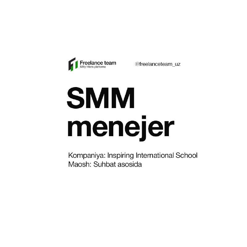 ***❇️*** **SMM menejer**