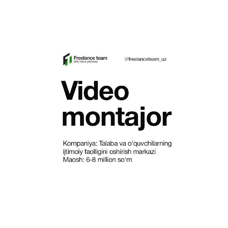 ***❇️*** **Video-montajor**