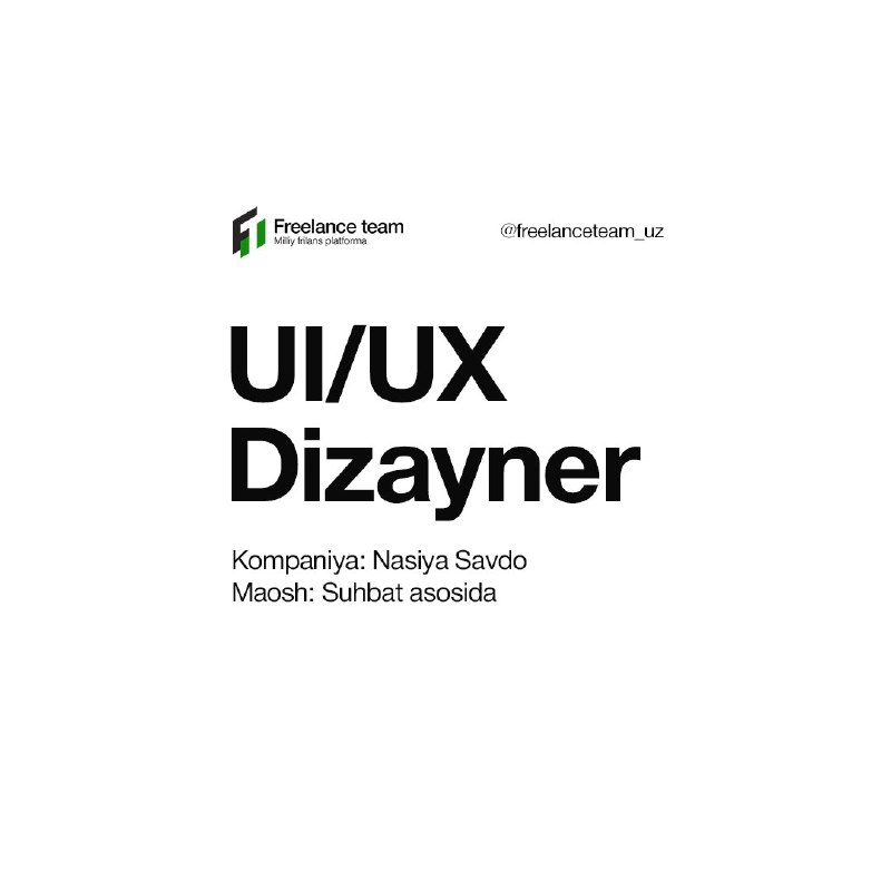 ***❇️*** **UI/UX Dizayner**