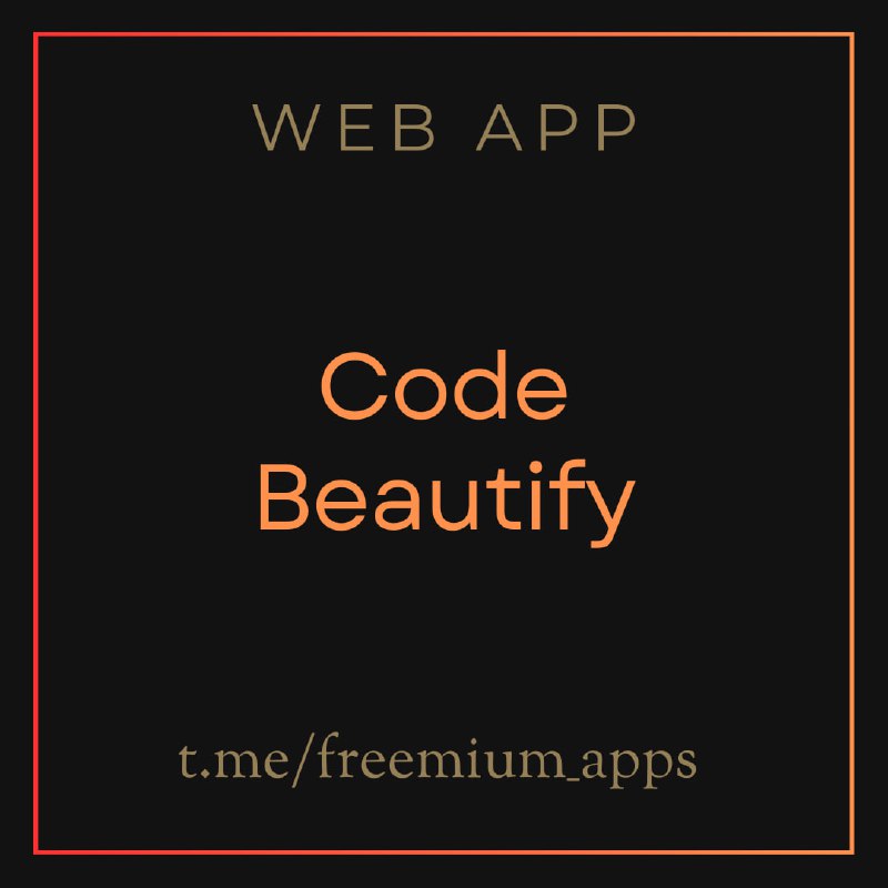 **Code Beautify** — bu dasturchilar va …