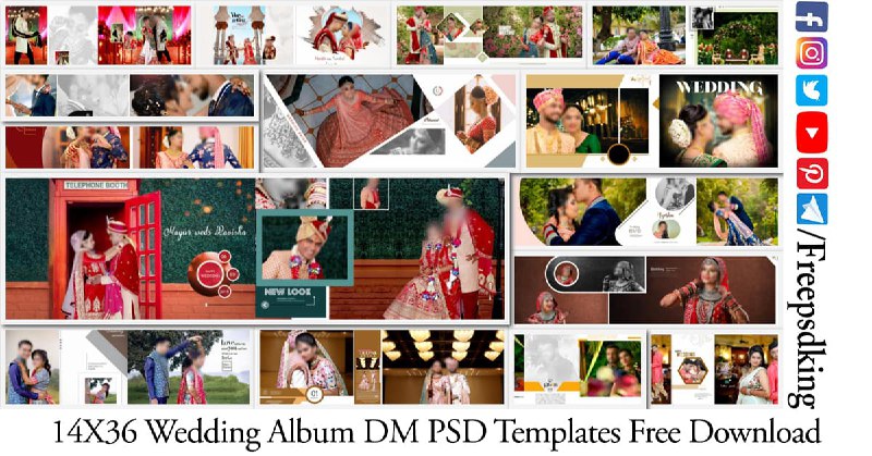 14X36 Wedding Album DM PSD Templates …