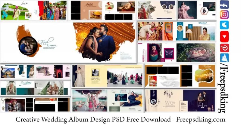 Creative Wedding Album Design PSD Free …