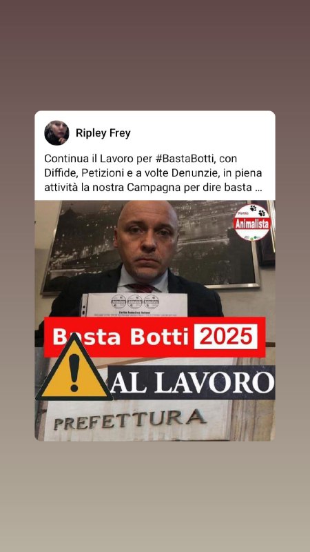 Continua il Lavoro per [#BastaBotti](?q=%23BastaBotti), con …