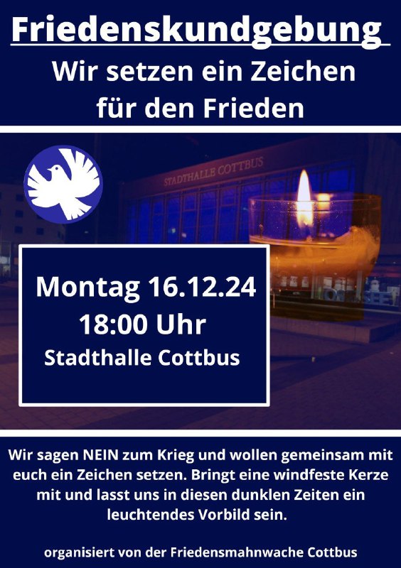 **16.12.24 - Friedenskundgebung Cottbus**