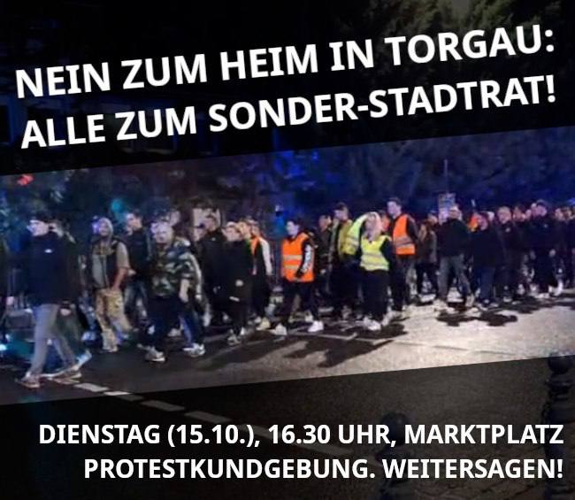 **Dienstag (15. Oktober) Protest in Torgau: …