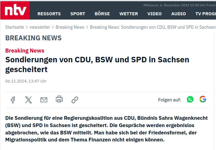 **EIL: Sondierungen zwischen CDU, BSW und …