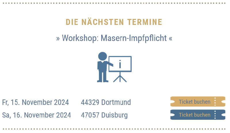 **"Workshop Masern-Impfpflicht"** *Letztes Live-Event in diesem …