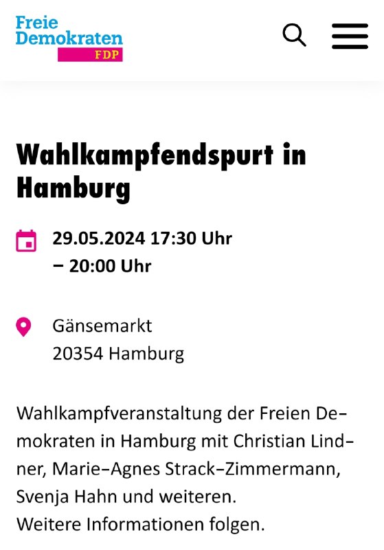 **Wahlkampfendspurt in Hamburg**