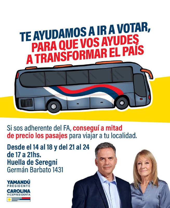 ***🚍*** ¡TE LLEVAMOS A VOTAR, CON …