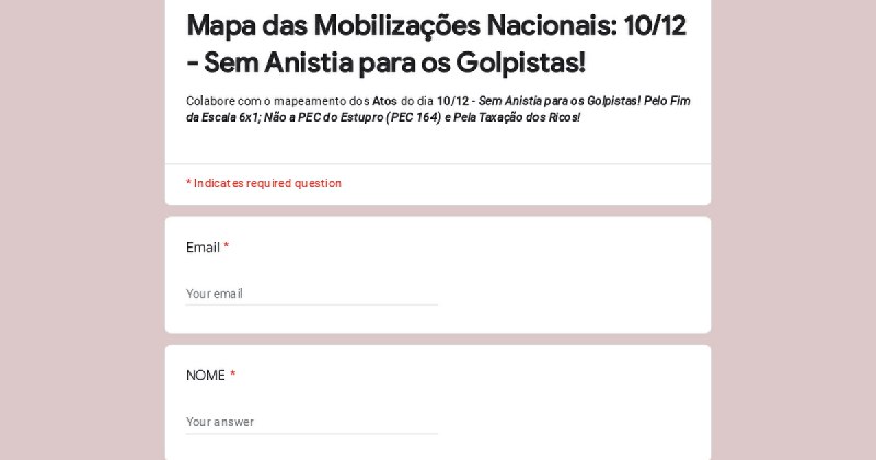 ***✊🏽******🚩*** Mobilizações Nacionais: 10/12 - Sem …